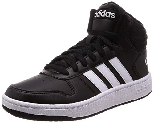 adidas Hoops 2.0 Mid, Zapatos de Baloncesto para Hombre, Negro (Core Black/FTWR White/Core Black Core Black/FTWR White/Core Black), 42 2/3 EU