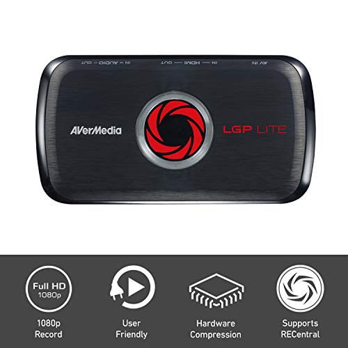 AVerMedia GL310 Live Gamer Portable Lite - Capturadora, YouTube y Twitch, HD 1080p, codificador de hardware, streaming de juegos de juegos y captura de juegos para PS4, Nintendo Switch
