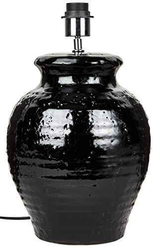 Better & Best 2662476 Lámpara sobremesa forma de tinaja cerámica negra de cerámica, color: negro