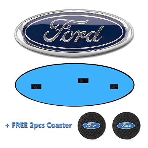 Ford F150 emblema para la rejilla delantera o trasera, ovalado de 23 x 9 cm, placa de identificación para Ford azul para 04-14 F250 F350, 11-14 Edge, 11-16 Explorer, 06-11 Ranger, 07-11 Expedition