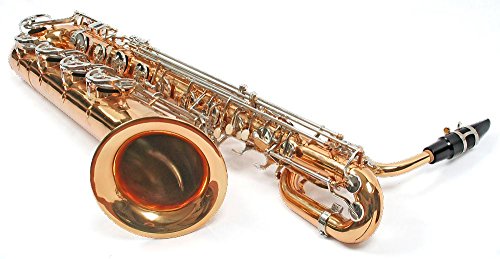 Karl Glaser Saxofón barítono con maletín + boquilla, latón, cromadas solapas