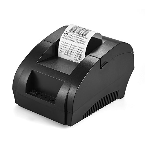 KKmoon pos-5890 K 58 mm USB Impresora de Recibos de impresión Bill biglietteria pos Cash Drawer Restaurante al Detalle (58mm,USB)