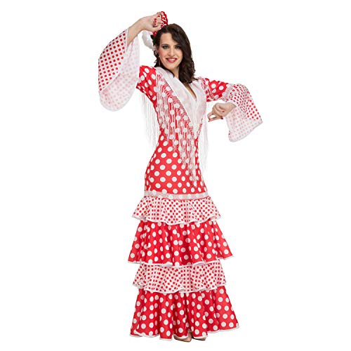 My Other Me Me-203863 Disfraz de flamenca Rocío para mujer, color rojo, XL (Viving Costumes 203863)