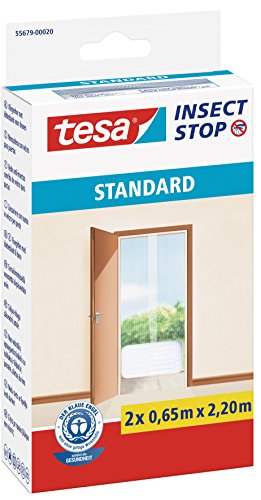 TESA TE55679-00020-03 Malla Standard para puertas 2 telas de 0,65cm x 2,2m blanca