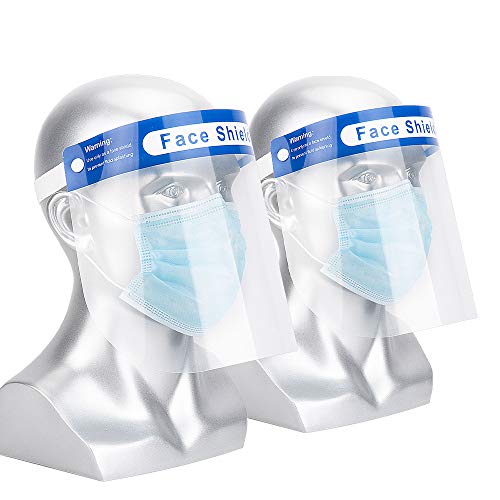 Visera Protectora,Protectores Faciales de Seguridad,Protector Facial Antiniebla Contra Salpicaduras de Aceite y Saliva(2 Pcs)