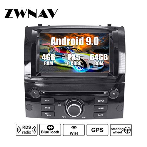 ZWNAV - Reproductor de DVD estéreo para el coche, con pantalla HD 1080P de 7 pulgadas, con tecnología Android 9.0, GPS, radio, Bluetooth, wifi y OBD