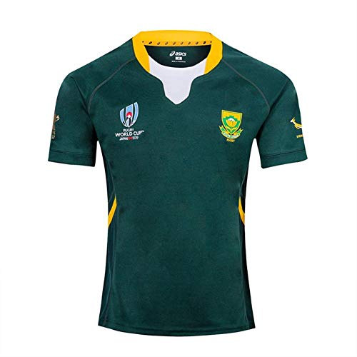 2019 Copa del Mundo Sudáfrica Jerseys Local/visitante De Rugby Copa Mundial De Equipo campeón Rugby Jersey Fan Deporte Camiseta,Green,XL(180-185CM)