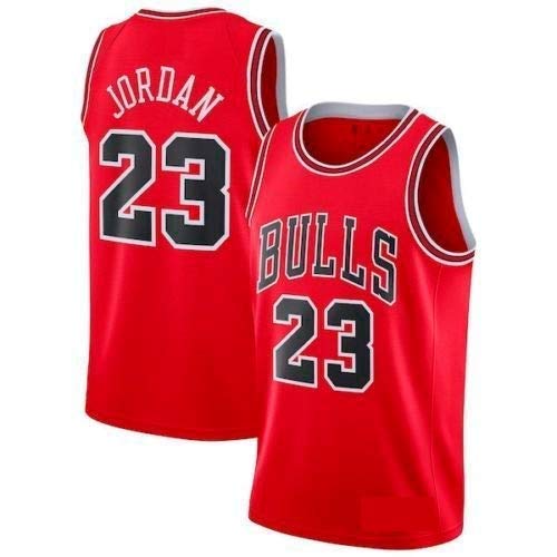 A-lee Men 's Jersey toros Vintage campeón de la NBA, Michael Jordan Jersey Chicago Bulls 23 El Jugador # Malla Jersey de Baloncesto (Red, M)