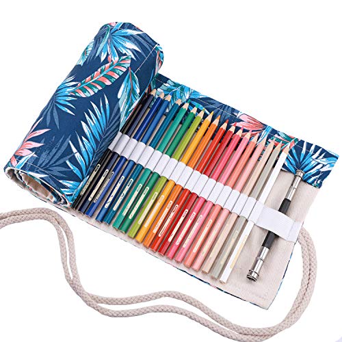 Abaría - Bolso para lápices, Estuche Enrollable para 36 lapices Colores, Bolsa Organizador lápices para Infantil Adulto (No Incluyendo los lápices)