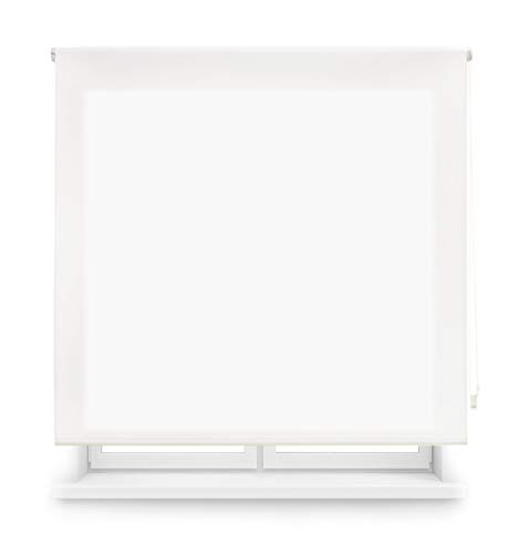 Blindecor Ara - Estor enrollable translúcido liso, Blanco Roto, 160 x 175 cm (ancho x alto)