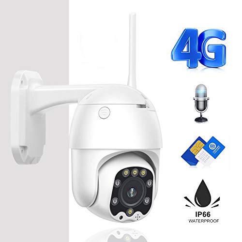 Cámara CCTV 3g 4g Tarjeta Sim WiFi Inalámbrico Ptz Cámara IP 2mp HD Seguridad Vigilancia Exterior Audio Bidireccional Camhi 1080p 1080P Versión WiFi