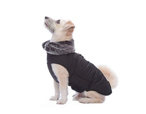 Dog Gone Smart Abrigo para Perro Inteligente de Color Negro de 35,5 cm