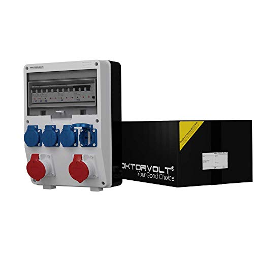 DR.VOLT TD-S/FI 6565 - Distribuidor de corriente (2 de 16 A y 4 de 230 V, empotrable)