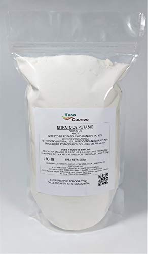 Fertilizante Nitrato potásico 13-00-46. 5 Kilos. Muy Utilizado para la maduración en frutales, Huerta y Cualquier Cultivo Donde la generación de azucares se indispensable.