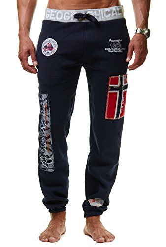 Geographical Norway Myer - Pantalones de deporte para hombre, pantalones de chándal, Hombre, color azul oscuro, tamaño L