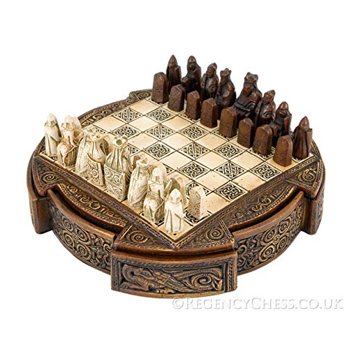 Isle Of Lewis Compact Celtic Chess Set 9 Inches by The Regency Chess Company Ltd, England