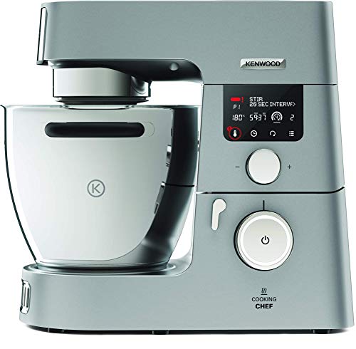 Kenwood Cooking Chef KCC9060S - Robot de Cocina por Inducción (20 - 180º), 1500W, Pantalla LCD, Bol 6.7L, Incluye Batidora de Vaso ThermoResist, Procesador de Alimentos y Pack Accesorios Inox Premium