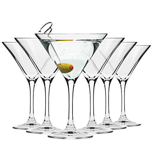 Krosno Copas Martini Cóctel | Conjunto 6 Piezas | 150 ML | Elite Collection Uso en Casa, Restaurante y en Fiestas | Apto para Microondas y Lavavajillas