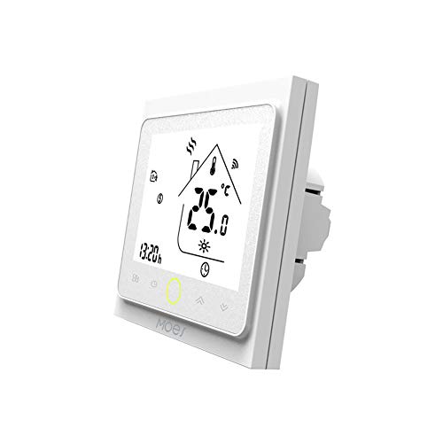 MOES WiFi Termostato inteligente Controlador de temperatura Smart Life Tuya APP Control remoto para calefacción de caldera de gas de agua, 5 + 1 + 1 trabajos programables con Alexa Google Home
