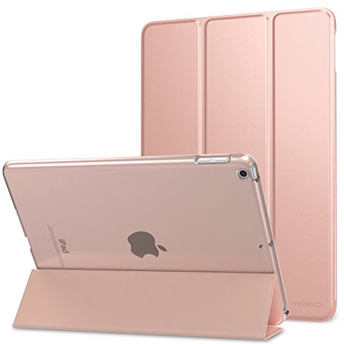 MoKo Funda para 2018/2017 iPad 9.7 6th/5th Generation - Ultra Slim Función de Soporte Protectora Plegable Smart Cover - Oro Rosa (Auto Sueño/Estela)