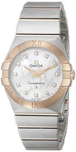 Omega Constellation de la Mujer 27 mm Caja de Acero Cuarzo Reloj 123.20.27.60.55.002