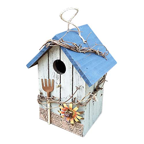 SOWLFE Wood Bird House, Arte y artesanía Retro Casas Rurales Casa de Aves Patio al Aire Libre Jardín Terraza Casa