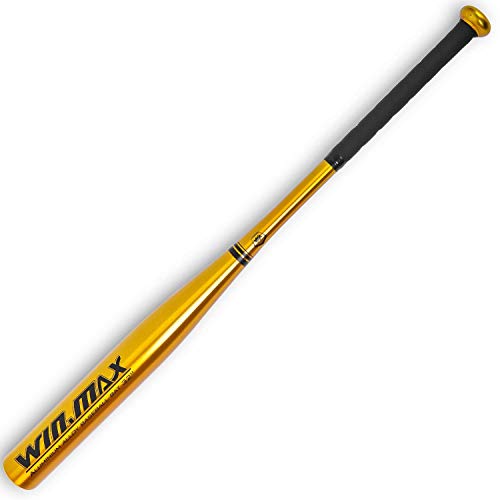 WIN.MAX Bate de Beisbol de Aluminio o Madera 32 '' 81.5 cm para Unisex (Gold)