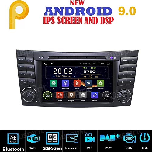 Android 9.0 GPS DVD USB SD WiFi BT Radio 2 DIN Navegador Mercedes Clase E W211 / Mercedes Clase G W463, Mercedes Clase CLK W209, Mercedes Clase CLS W219, E200, E220, E240, E270, E280, E300