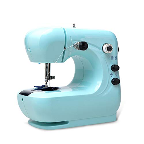 Mini máquina de coser para telas gruesas y de capas múltiples, costura de bordado de 2 velocidades Máquina de acolchado de alta resistencia Fácil de usar con mesa de extensión