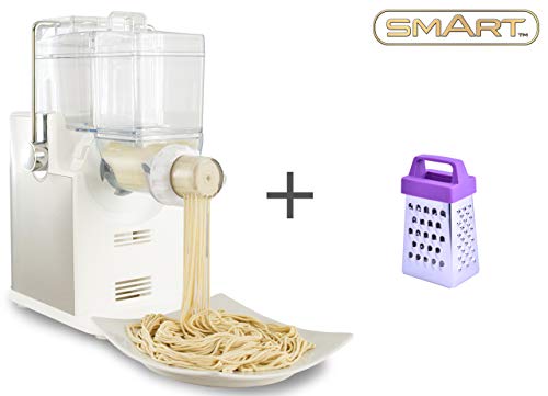 Smart, máquina de pasta con rallador mini, totalmente automática para preparar la pasta casera, incluyendo espaguetis, tagliatelle, noodle y mucho más SPM400-SS