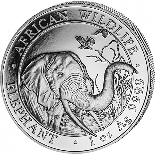 Somalia Elephant 2018 100 Shillings 1 oz (31,1 Gr.) Plata 999 Silver Coin Moneda