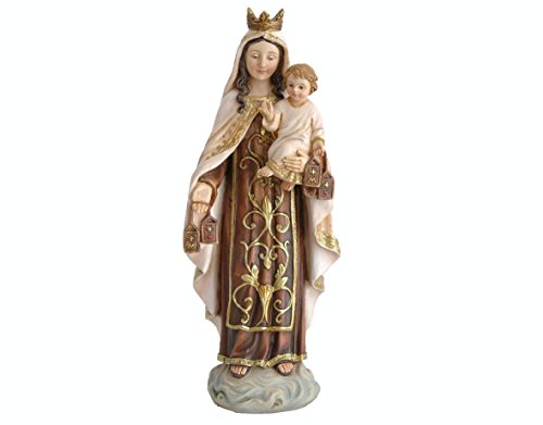 Sukima Decor Lote 2 Figuras de la Virgen del Carmen 12cm, Resina, 12