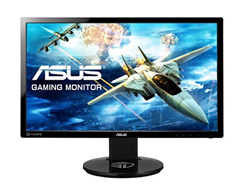 ASUS VG248QE - Monitor de Gaming de 24" (Full-HD 1920x1080, 1 ms, Free-Sync, HDMI x2, DisplayPort, D-Sub Flicker-Free, Panel TN, altavoces, con base ergonómica), color Negro