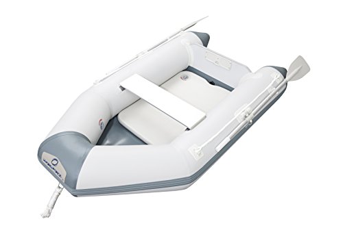 Bestway 65046 - Barca Hinchable Neumática Bestway Hydro-Force Caspian (230 x 137 x 37 cm) - Capacidad para 2 adultos, soporte para motor, inflador y remos de aluminio