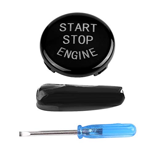 Cubierta del botón del interruptor de paro de arranque del motor del automóvil para B-M-W E Chasis 3 series / 5 series (negro)