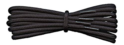 Fabmania Cordones Fuertes - Negro - 4 mm redondos - ideales para botas de trabajo y botas de montaña Dr Martens - Longitudes de 90 a 240 cm - Hecho en Inglaterra