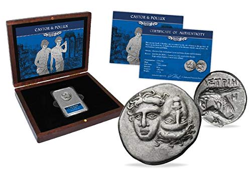 IMPACTO COLECCIONABLES Monedas Antiguas - Monedas del Mundo - Moneda Griega - El Dracma de Plata Griego de Castor y Polux