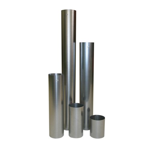 Kamino - Flam – Tubo para chimenea (Ø 120 mm/longitud 150 mm), Tubo para estufa de leña, Conducto de humos –  resistente a altas temperaturas – durable, estable – plata
