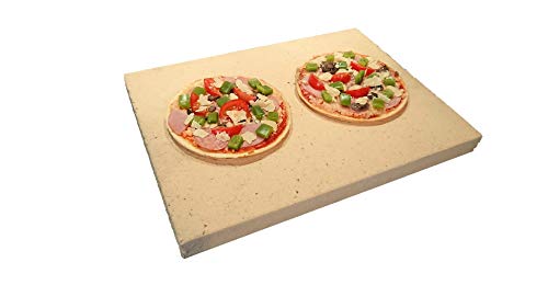Kaminprofi Chimenea Profesional Pizza Piedra para Horno & Grill, 40 x 30 x 3 cm – Macizo Chamota – Alimentos, utilizable como Pan ladrillo & Flamm Bandeja | Calidad Profesional como en Italiano