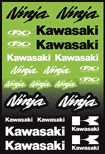 Kit Pegatinas ADESIVI Compatible para Kawasaki Ninja PATROCINADOR Moto Cross Enduro Casco (60)