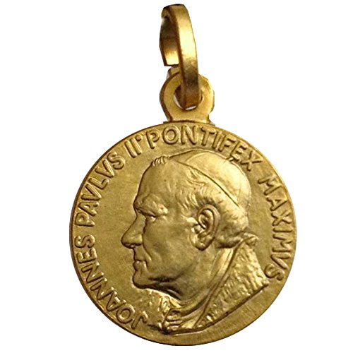 Medalla de Santo Papa Juan Pablo II de Plata Maciza 925