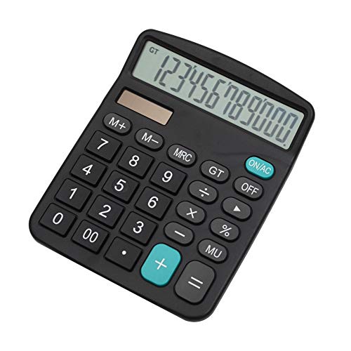 Mengshen Calculadora de Oficina Dual Power Pantalla de 12 dígitos Batería Solar Calculadora financiera dedicada Función estándar Grande Calculadora Comercial de Escritorio Máquina de cálculo