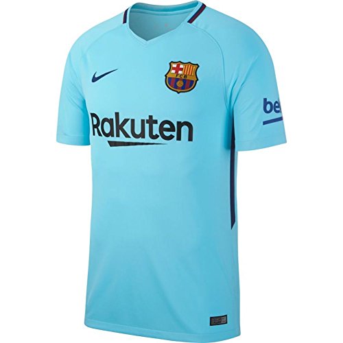 Nike 2017/18 FC Barcelona Stadium Away Camiseta de Manga Corta, Hombre, Azul (Polarized Blue/Deep Royal Blue), M
