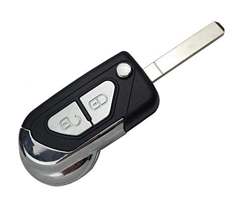PHONILLICO - Carcasa para Llave con Mando a Distancia para Citroën DS3, C4, C5, 2 Botones, Hoja