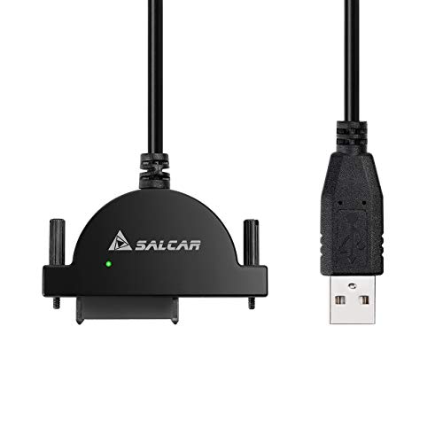 Salcar - 13Pin SATA Cable Adaptadores USB 2.0 para Interna DVD Grabadora Lector