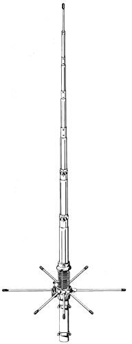 Sirio Antena 827, Antena CB Fija 5/8 、 Ground Plane, frecuencia 26.40 – 28.4MHz, Ganancia 3,65 dBi, Potencia máxima 3000 W (CW) Short Time, Altura 6,7 m, de Aluminio con radiales