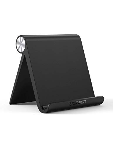 UGREEN Soporte Tablet, Multiángulo Soporte Ajustable para 4 a 10" Tablets y Moviles, como iPad Pro 2018, iPad Mini, Lenovo TAB4 10, Huawei Media Pad, Xiaomi A2, Mi 8 Lite, Samsung Galaxy Tab (Negro)