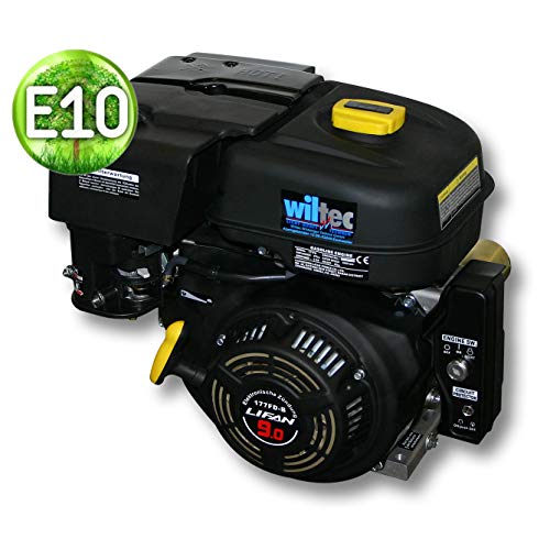 WilTec Motor de Gasolina LIFAN 177 6,6kW (9CV) con Embrague en baño de Aceite y E-Start