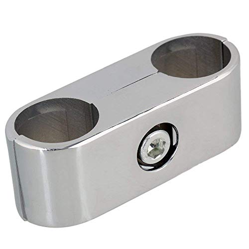 Abrazadera de tubo de doble agujero de aleación de aluminio, accesorios para secar, 2 puertos, conector 67 x 25 mm