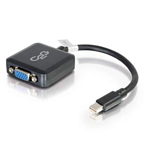 C2G 20cm Mini DisplayPort M/VGA F 0,2 m VGA (D-Sub) Negro - Adaptadores de cable de vídeo (0,2 m, Mini DisplayPort, VGA (D-Sub), Negro, Macho/Hembra)